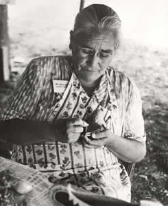 Maude Welch at the 1949 Craftsman's Fair of the Southern Highlands