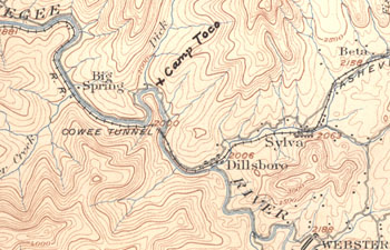 Map showing Cap Toco.