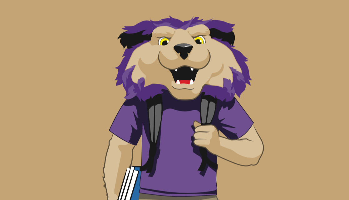 A cartoon of WCU mascot Paws