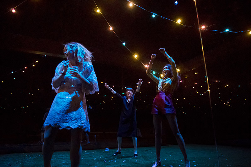 Billie Piper, Maureen Beattie and Thalissa Teixeria in Yerma at the Young Vic. 