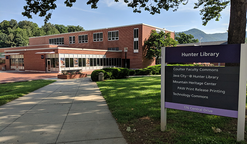 Front of Hunter Library