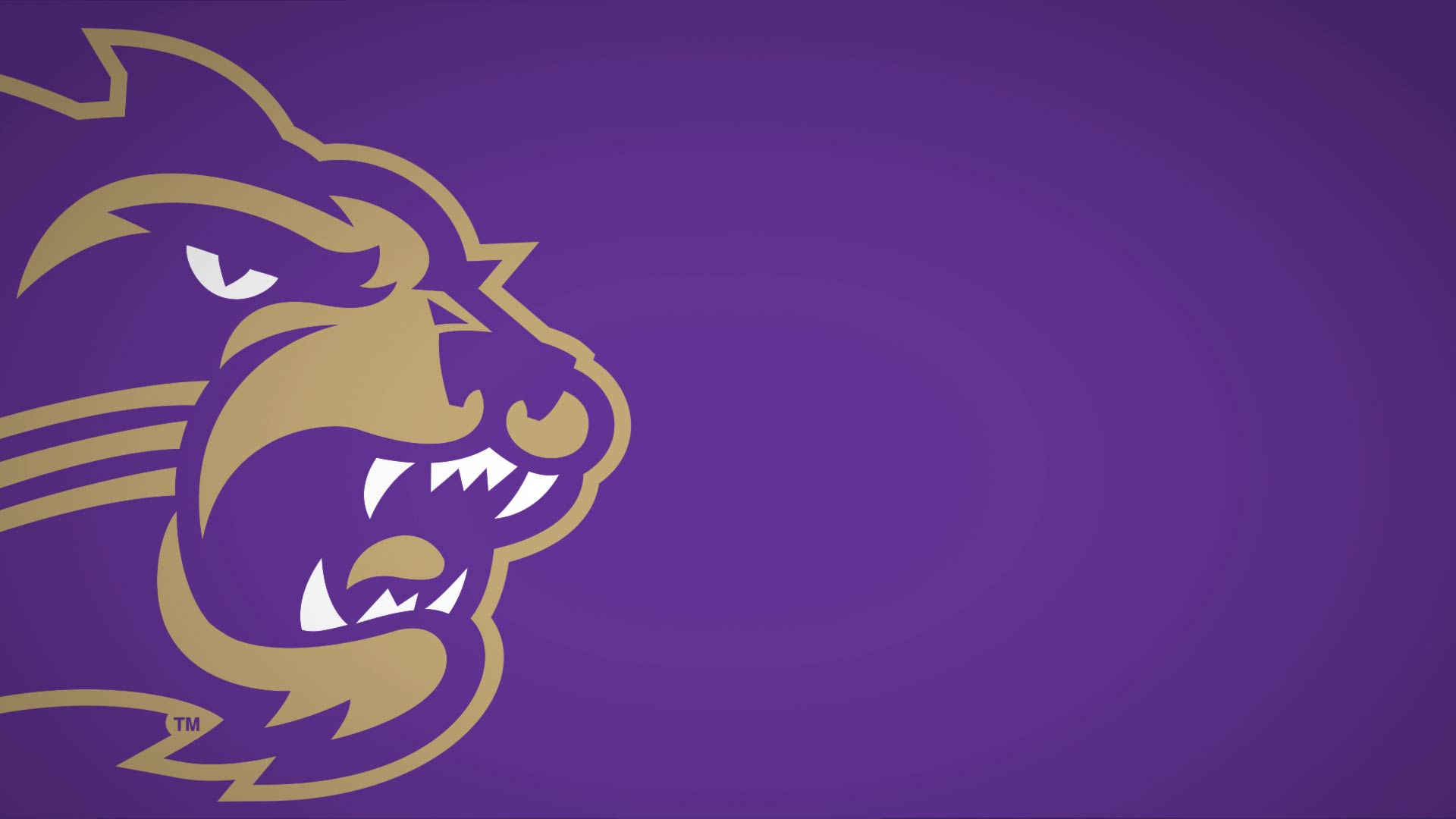 WCU Cat Head logo on Purple