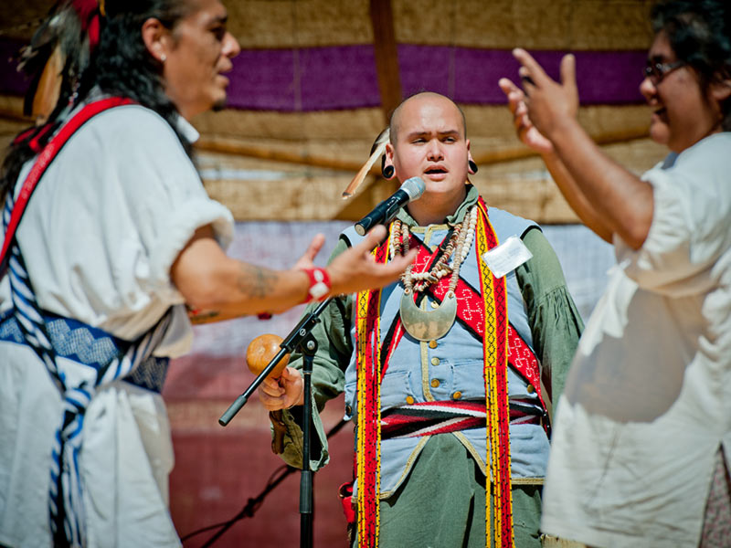 Those students with great need and great potential. Cherokee Studies student performing a traditional Cherokee ceremony.