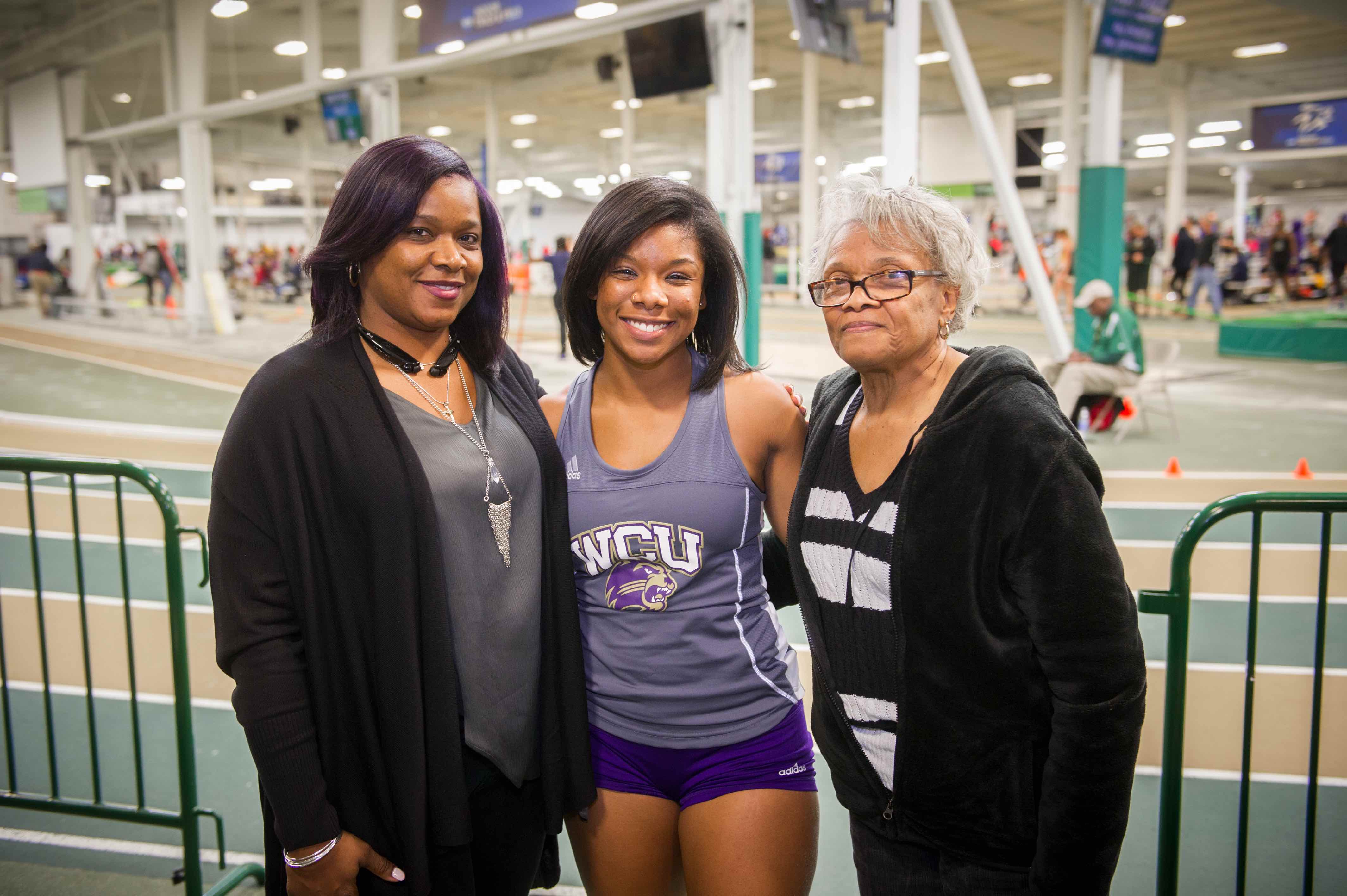 Tamilia Wright with her mother and grandmother