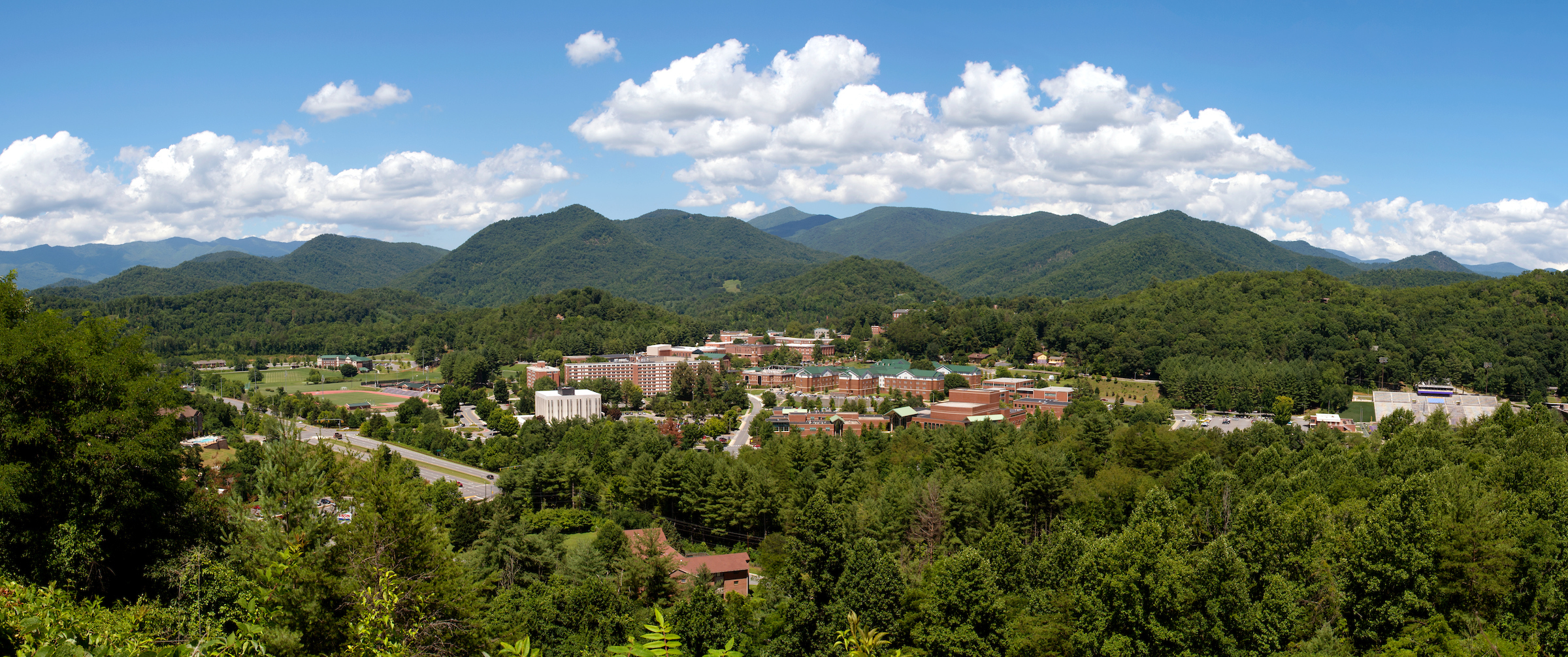 Aerial View of Western Carolina University's Cullowhee Campus