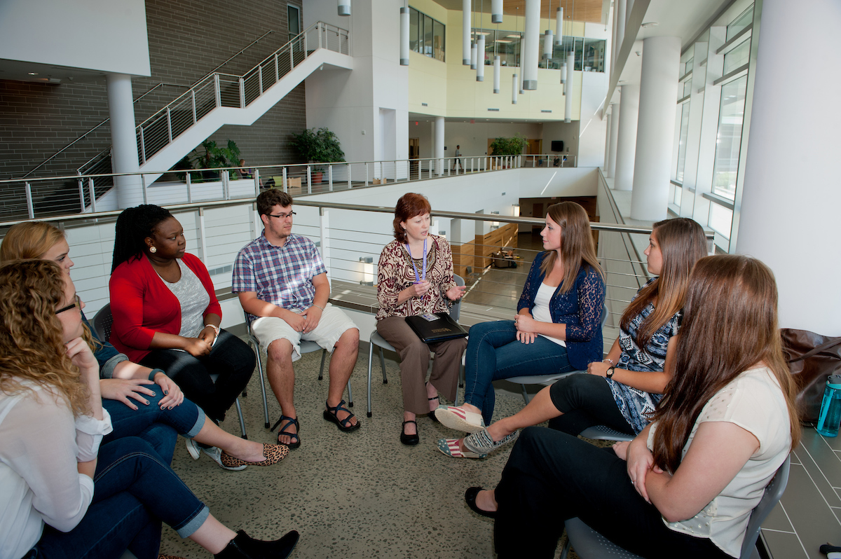 Students in class at the Health and Human Sciences Building