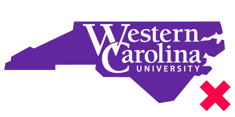 logo violation - logo inside a shape of North Carolina