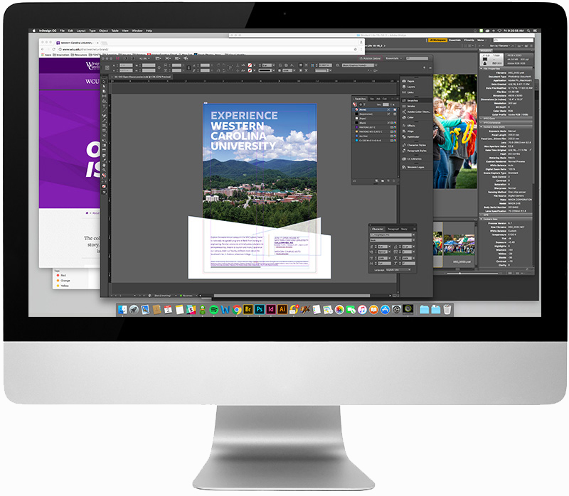 Graphic Designer's computer screen