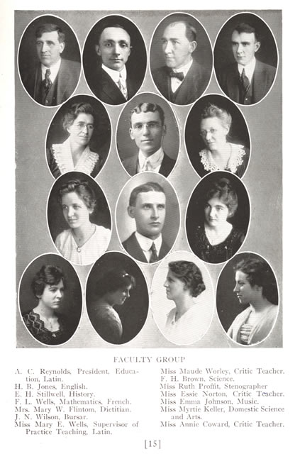 Faculty in 1918