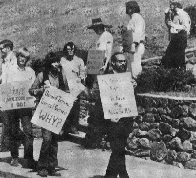 Protesting tenure decisions 1970