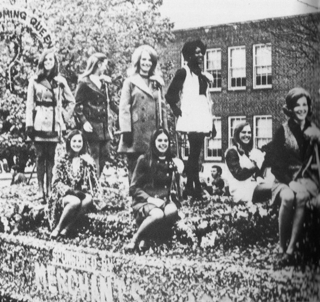 1970 Homecoming Queen and her court