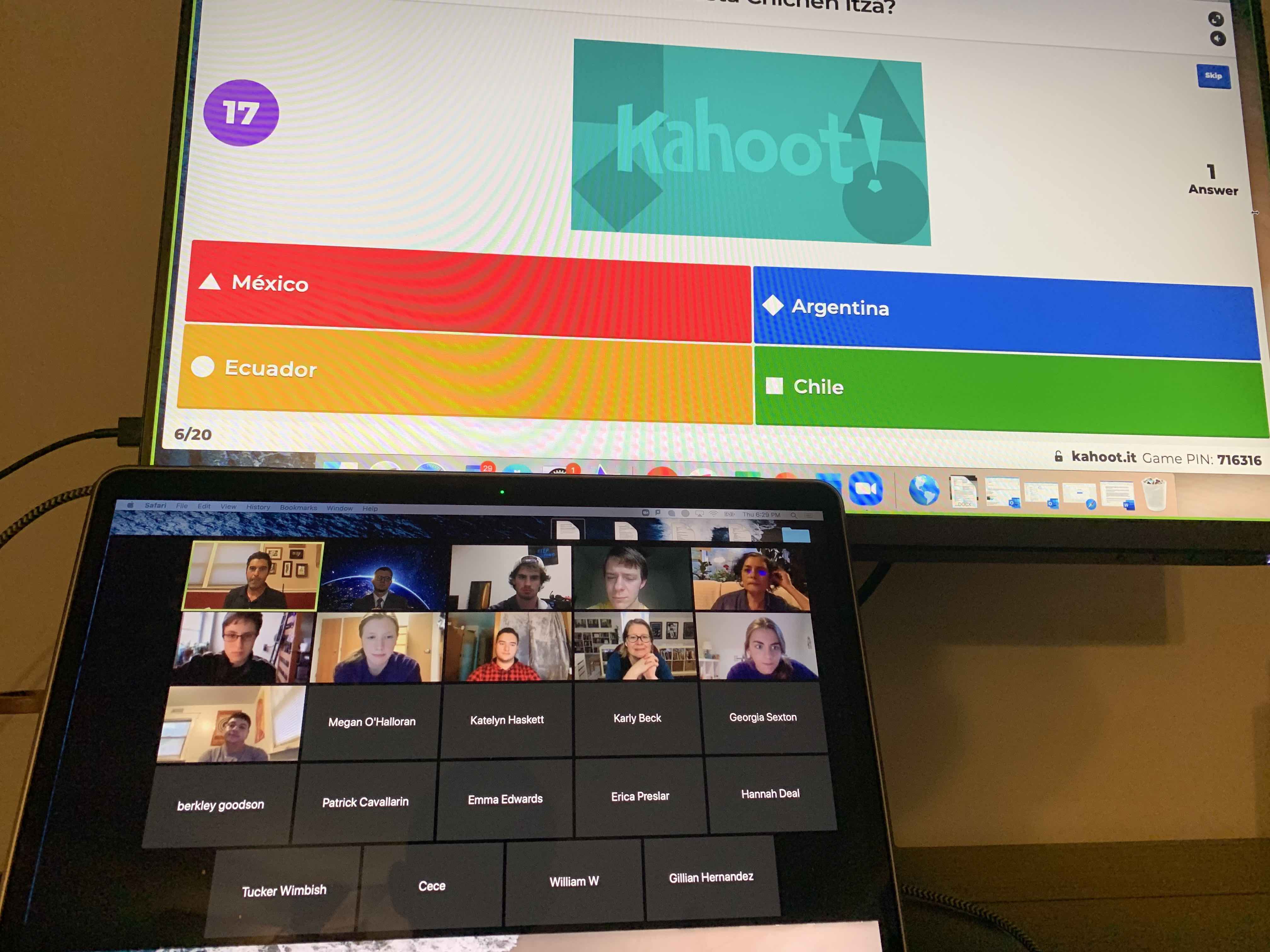 Kahoot two devices