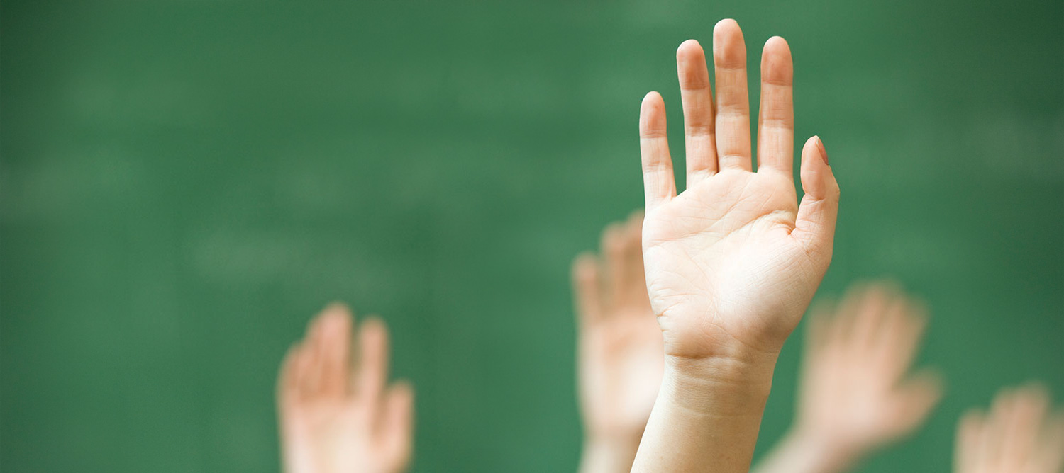 Raising Hand in Classroom