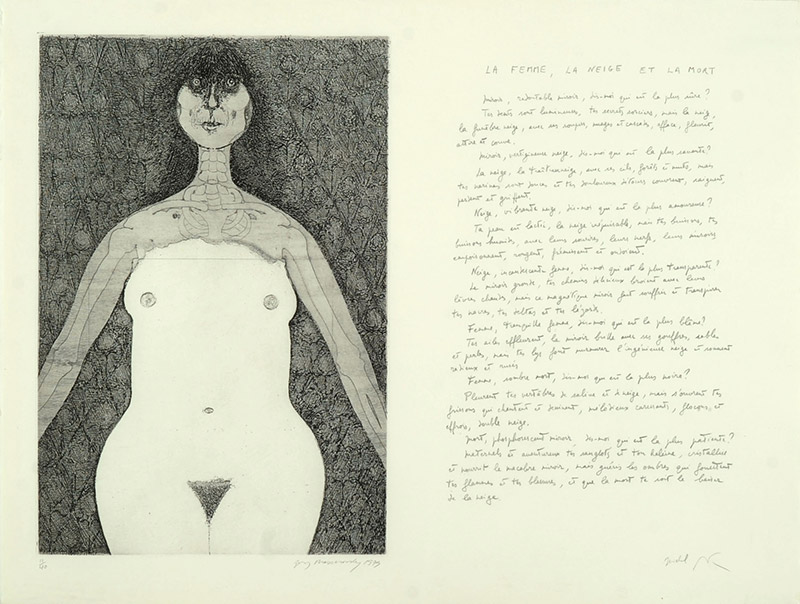 Gregory Masurovsky, La Femme La Neige et La Mort, etching