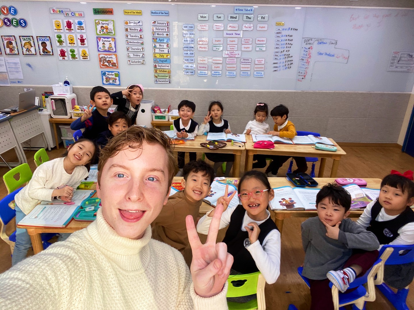 Tyler Wright teaching a class in South Korea