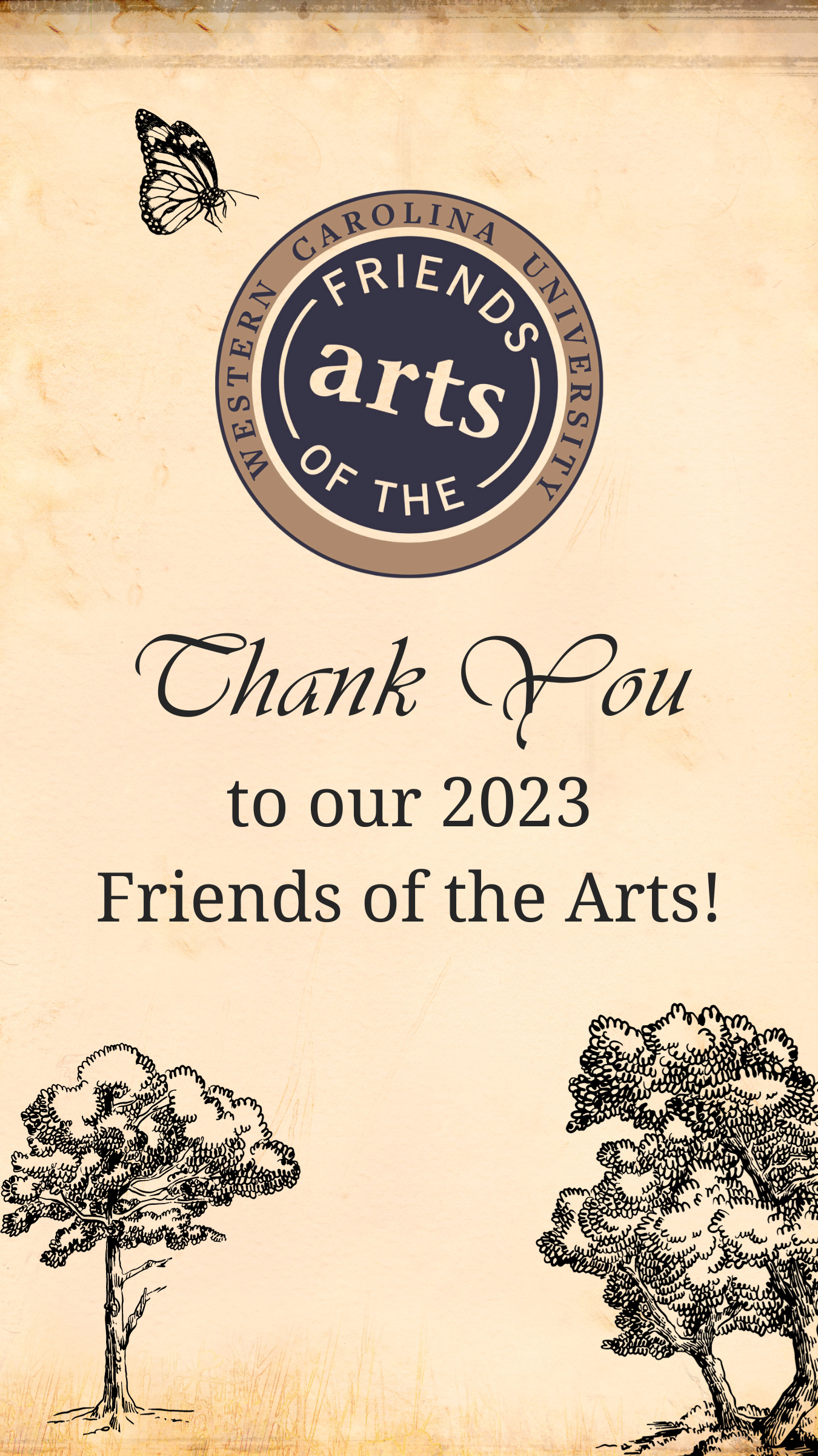 Thank you to our 2023 Friends of the Arts