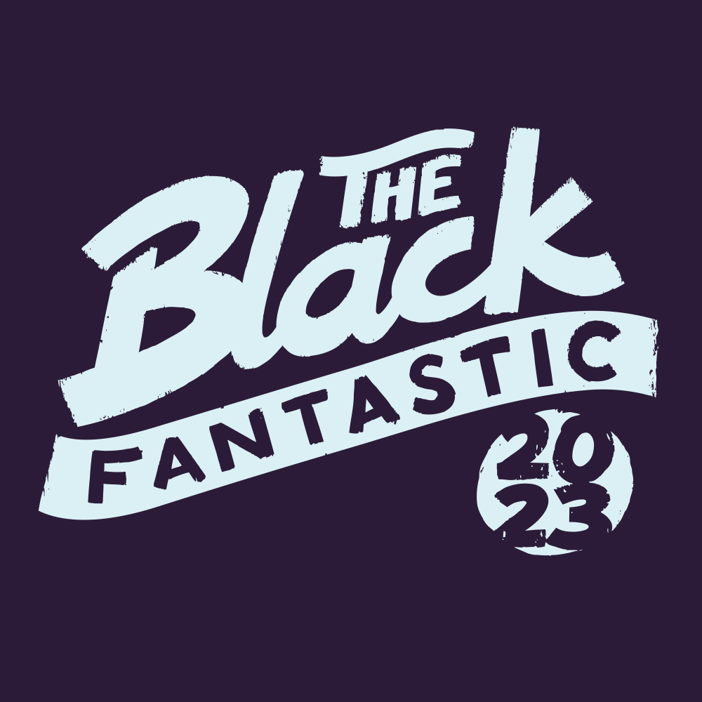 The black Fantastic text with brown background