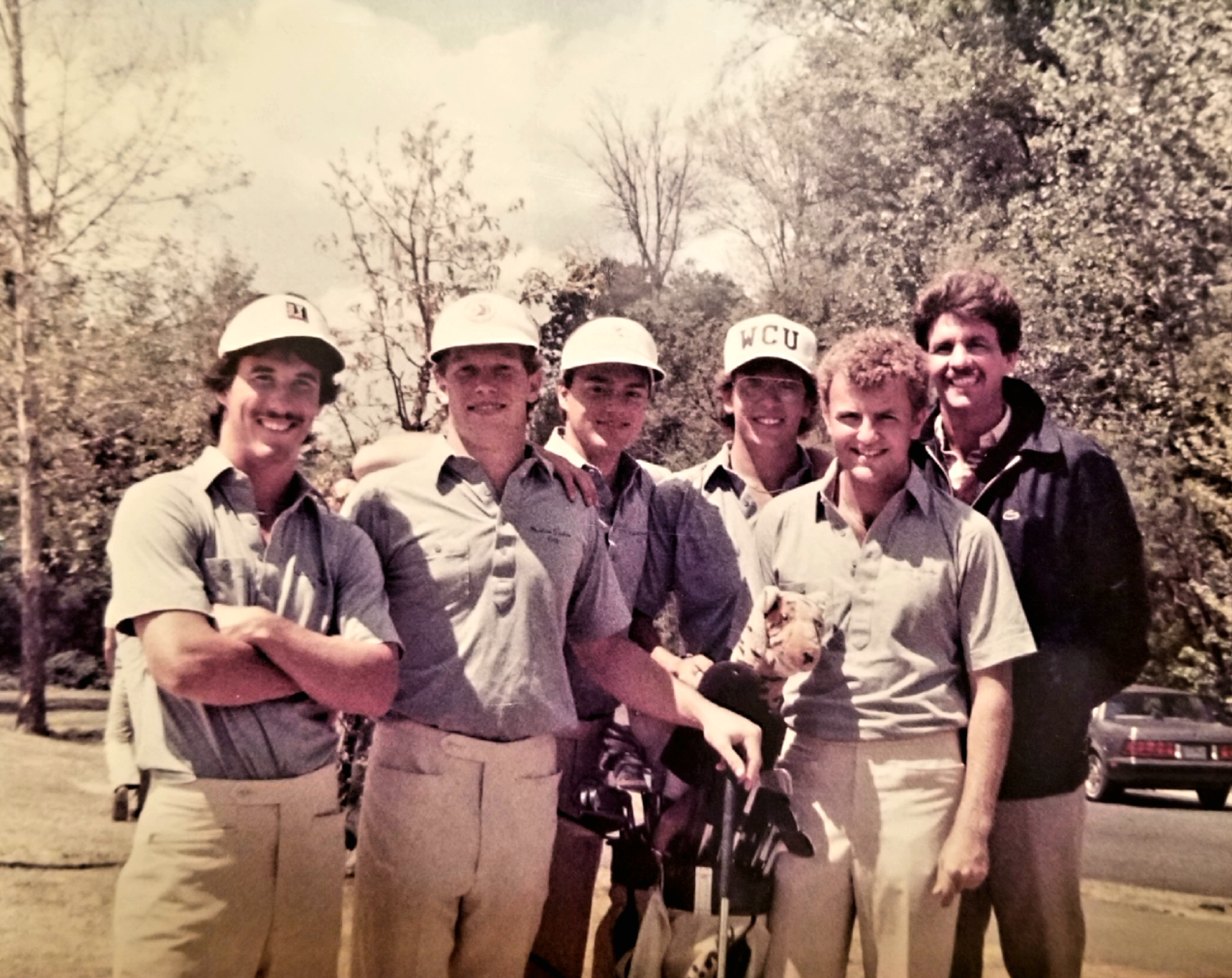 Brett Miller and the 1986 golf team
