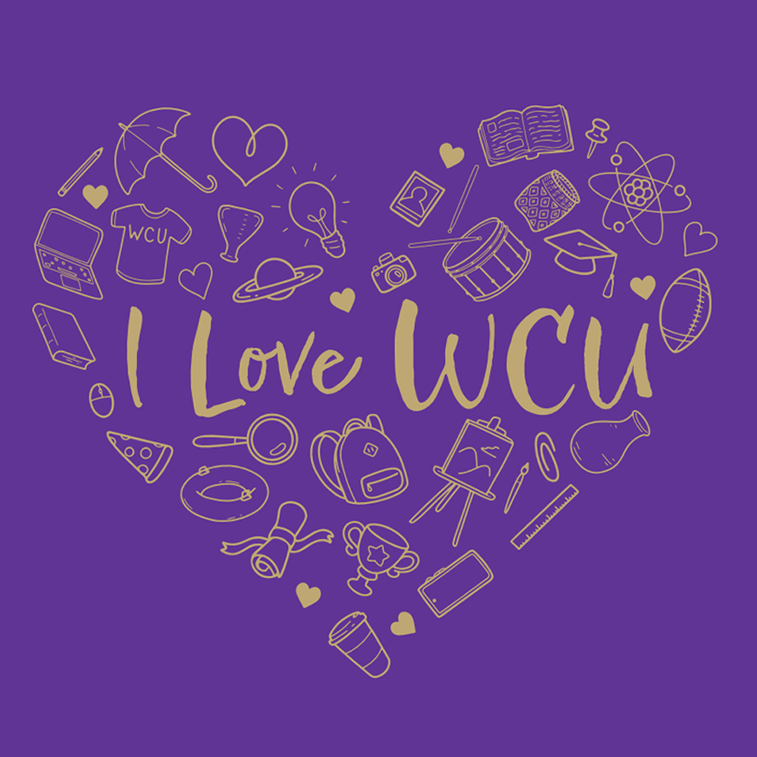 I Love WCU in heart