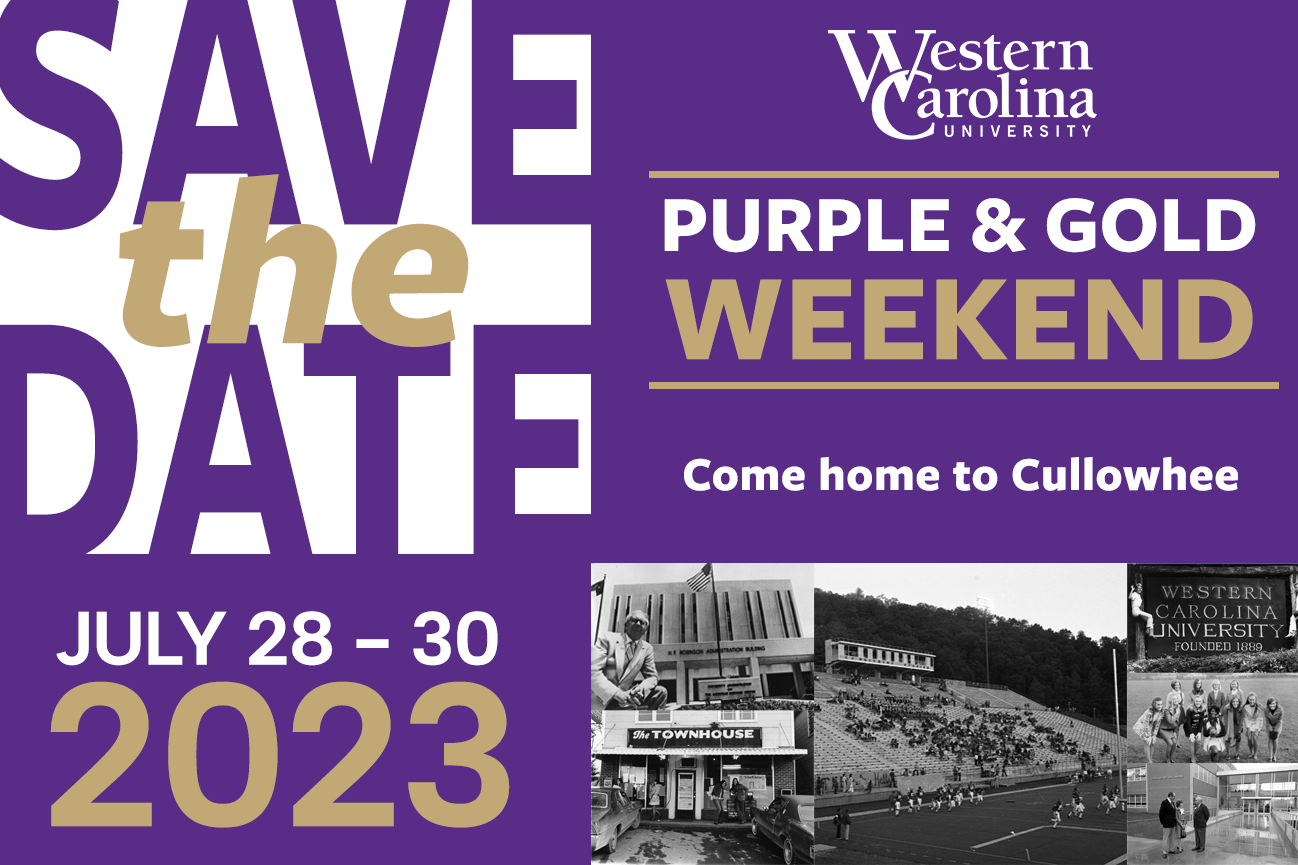 Purple & Gold Save the Date