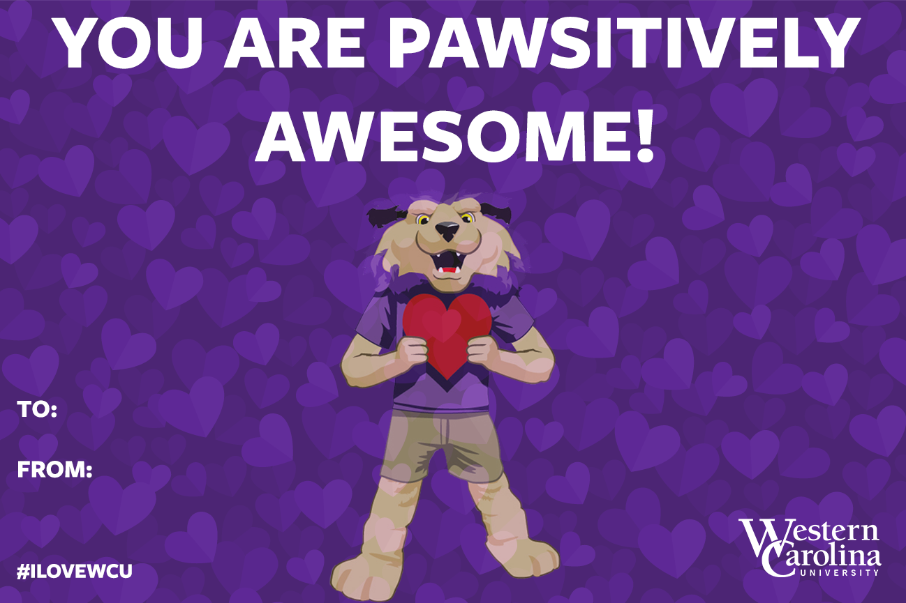 Valentines Day Card that Says You Are Pawsitively Awesome