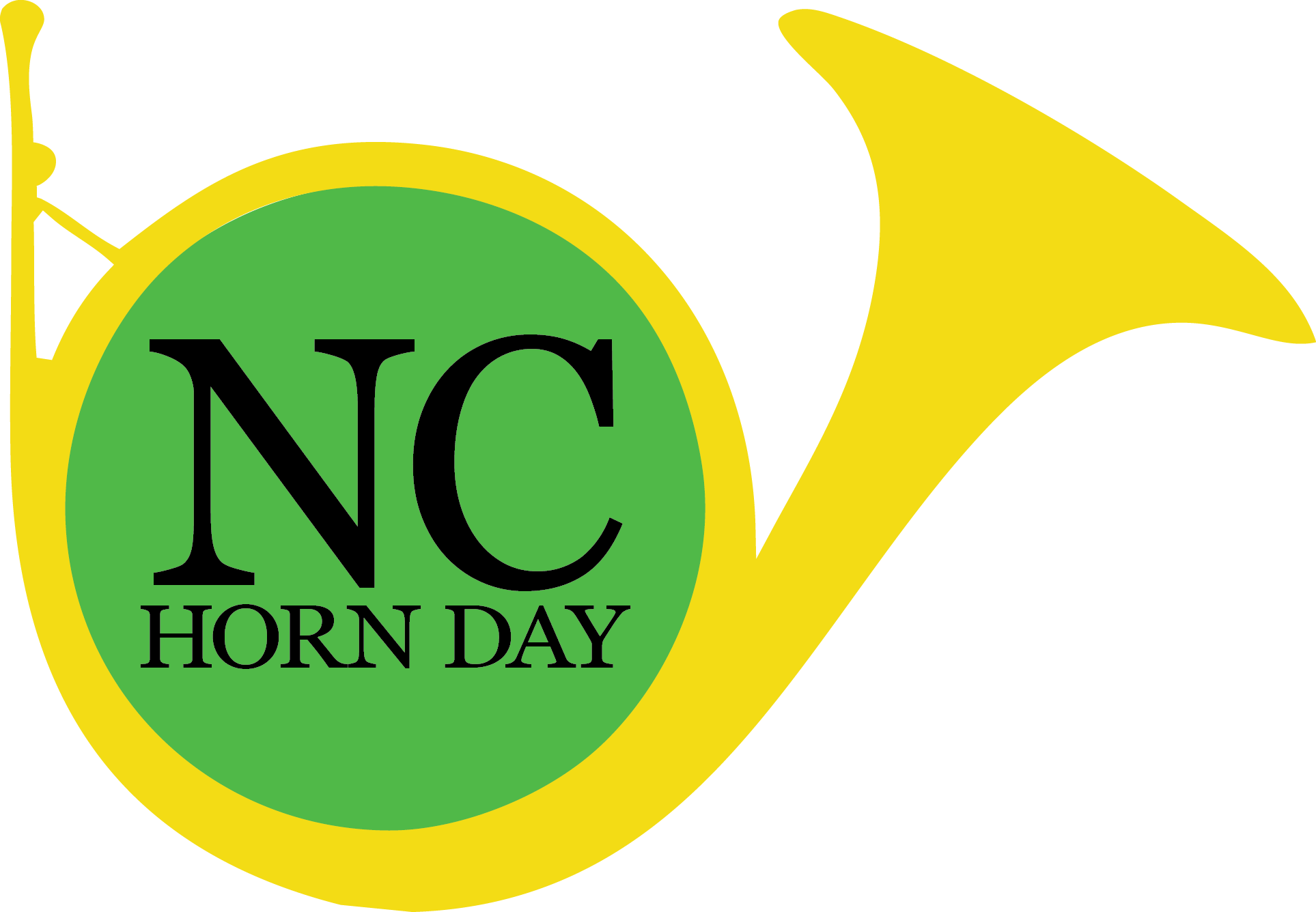 Photo of illustrated horn with horn day text