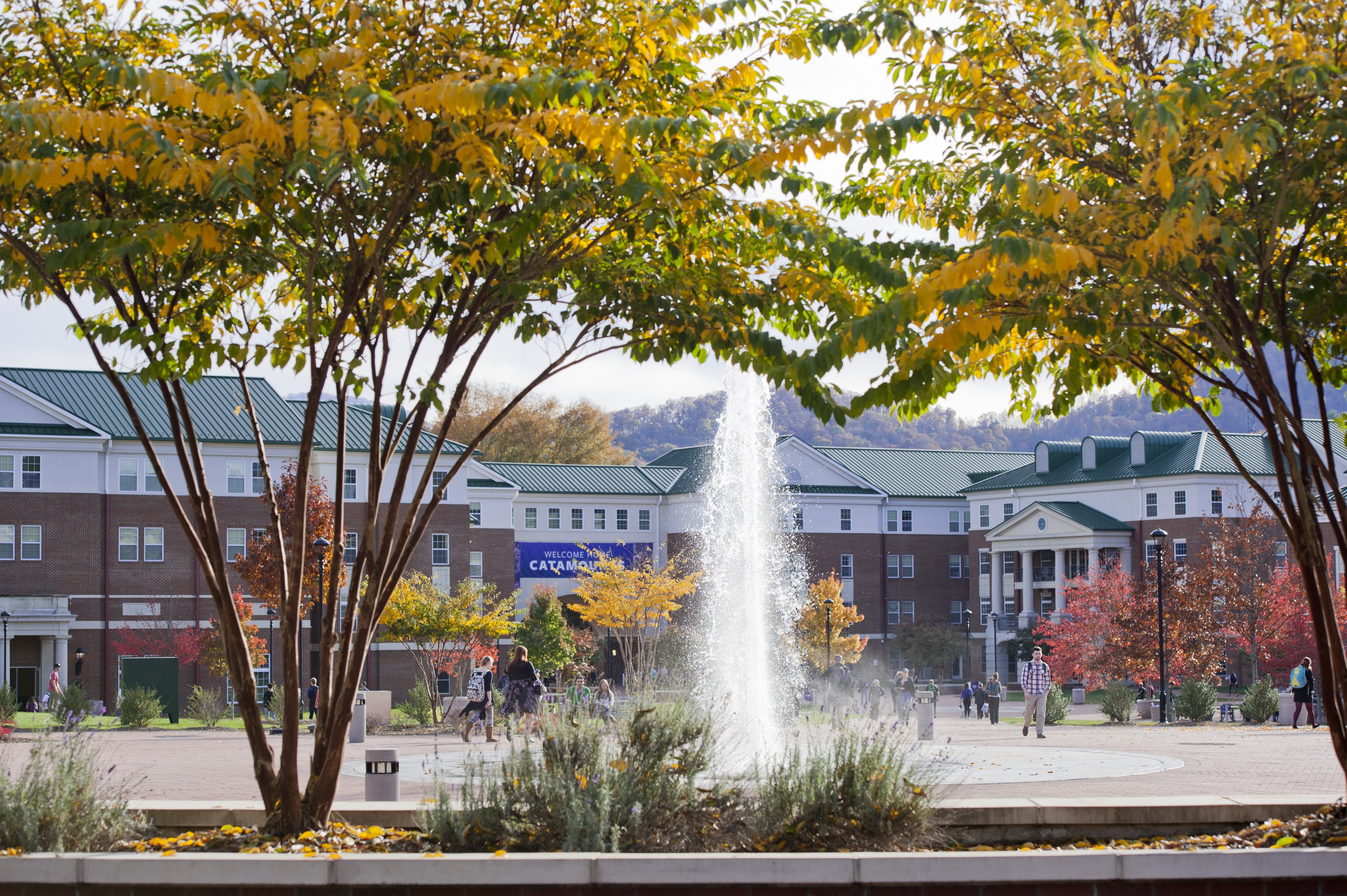 Fountain on campus