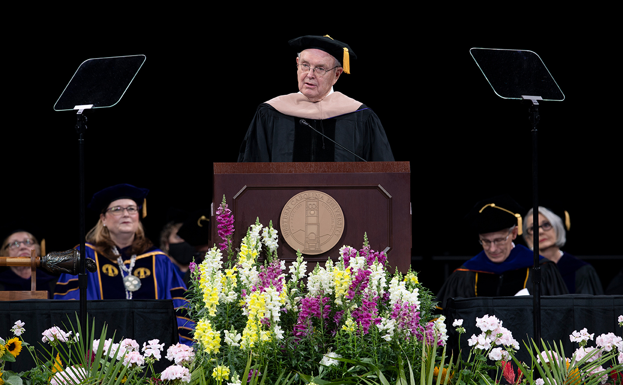 Ed Broadwell at Spring 2022 commencement