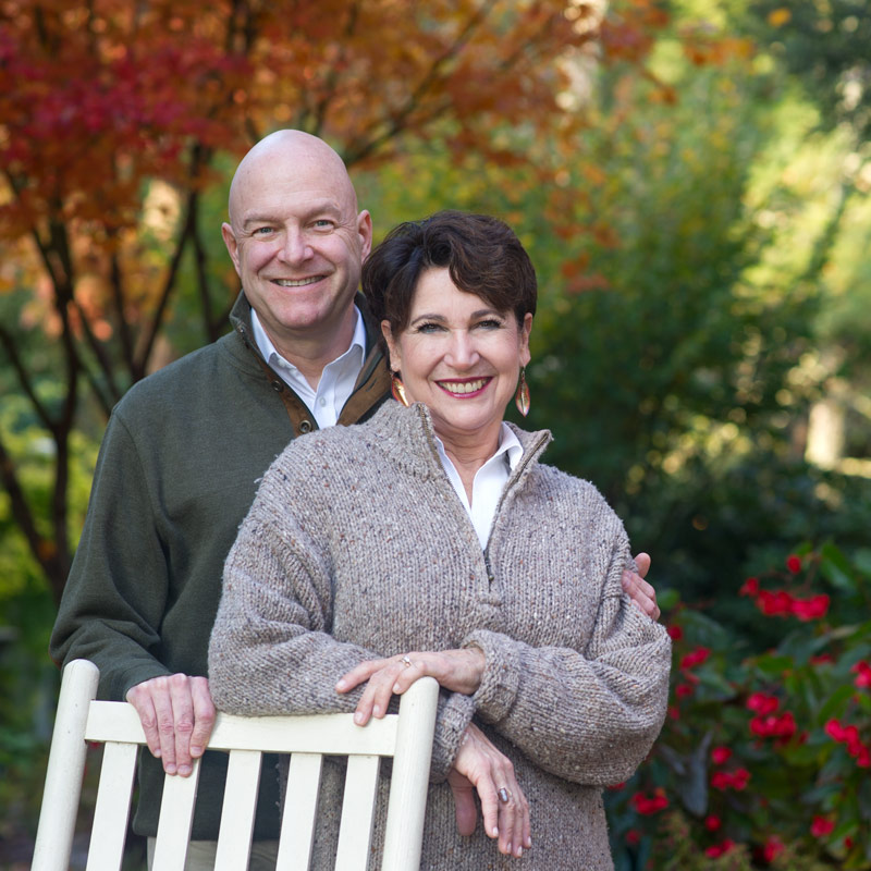 Dr. Belcher standing with his wife Susan