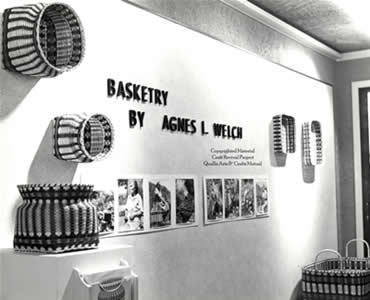 1972 exhibition of Agnes Welch's baskets