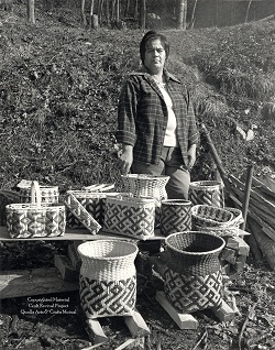 Carol Smith Welch with baskets