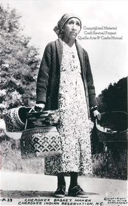 Nancy Bradley, like most basket weavers of her generation, carried her baskets to market