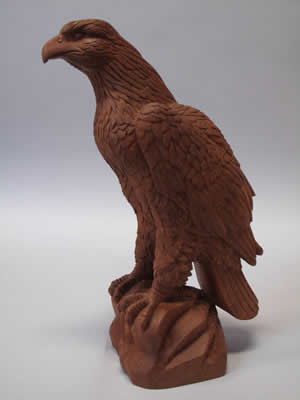 Eagle woodcarving by Virgil Ledford