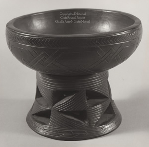 Blackware pottery bowl by Louise Bigmeat Maney