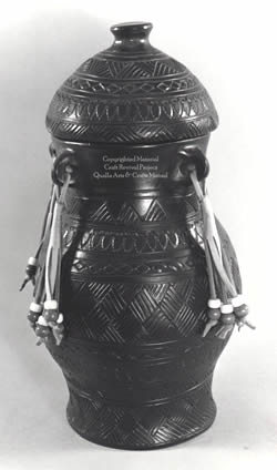 Blackware pottery burial urn by Louise Bigmeat Maney