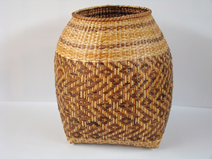 Basket with Peace Pipe Pattern