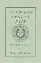 Cherokee Indian Fair Program 1937