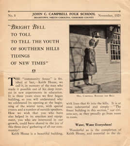 Folk School newsletter, 1929