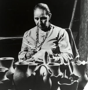 Amanda Swimmer with several pots