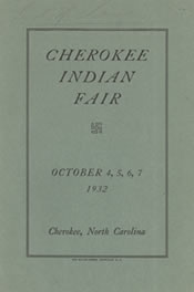 Cherokee Indian Fair Program