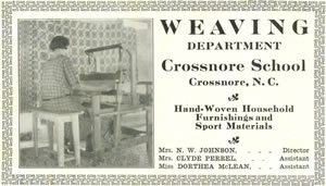 The Crossnore School Weaving Department was established in 1920