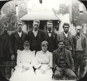 Will West Long at Trinity College; third student from the right in the back row