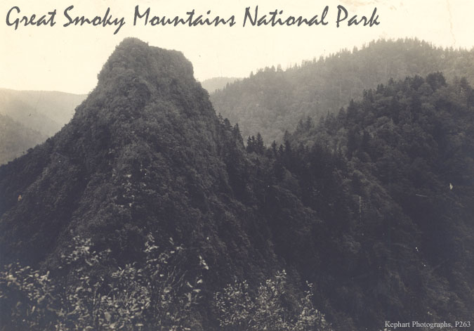 Great Smokey Mountains National Park, photograph featuring the Chimneys.