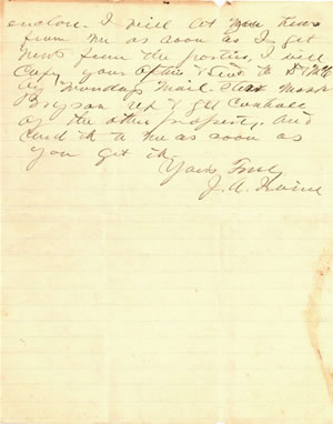 JA Harris Letter, page 2