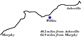 Willits on the route